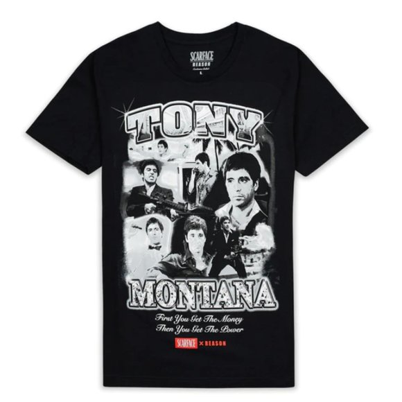 New Reason X Scarface Tony Montana 80's T-Shirt Shirt Black - Picture 4 of 5